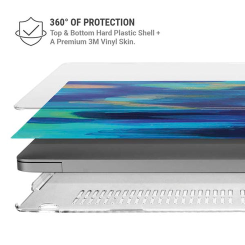 Ocean Blue Brush Stroke by Etta Vee MacBook Cases